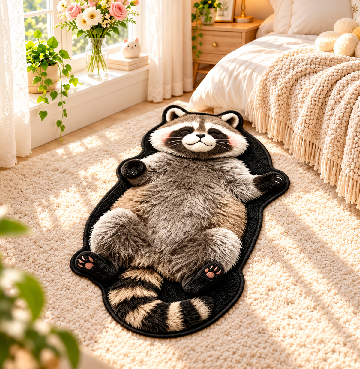 Chubby Tabby Cat Shaped Rug ๐ฑ๐ค