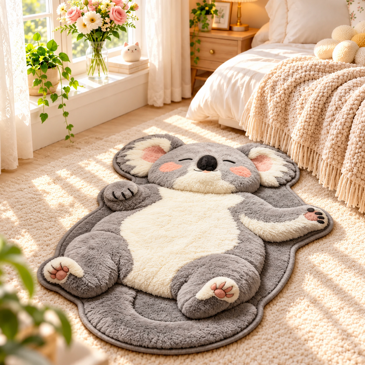 Chubby Tabby Cat Shaped Rug 🐱🤎