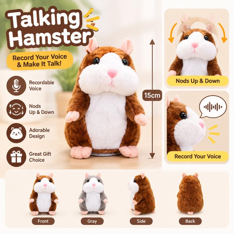 Talking Hamster Plush — It Repeats Everything You Say!