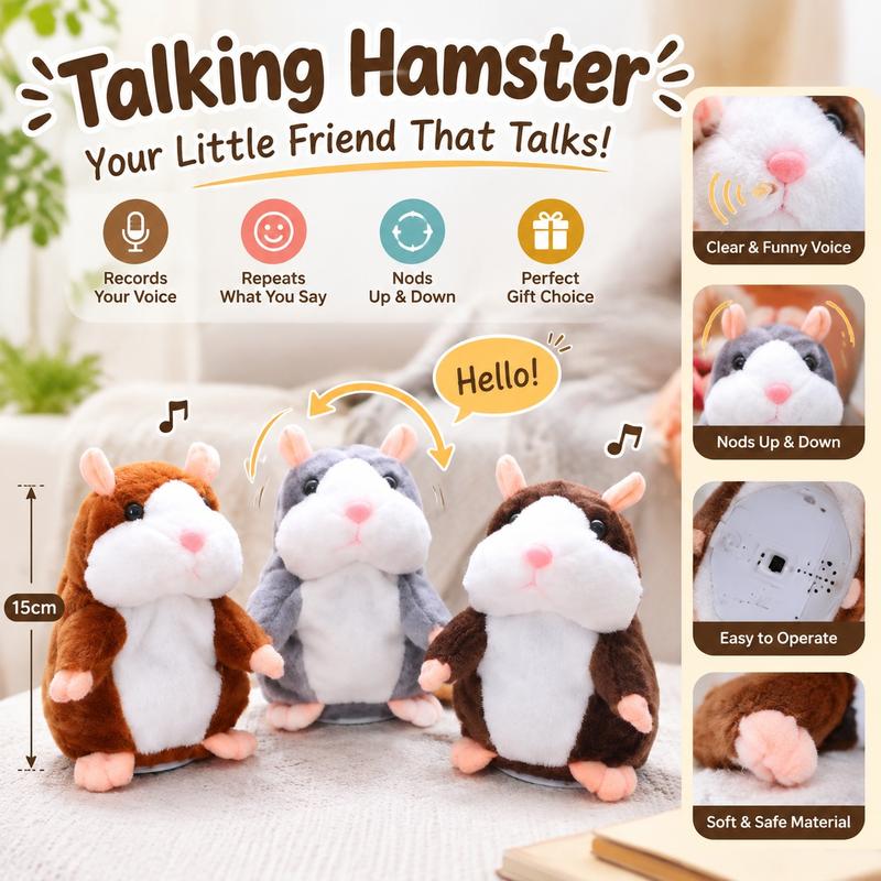 Talking Hamster Plush — It Repeats Everything You Say!