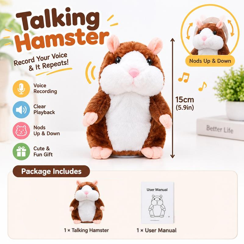 Talking Hamster Plush — It Repeats Everything You Say!
