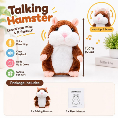 Talking Hamster Plush — It Repeats Everything You Say!