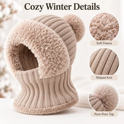 Women’s 3-in-1 Pom-Pom Knit Hood