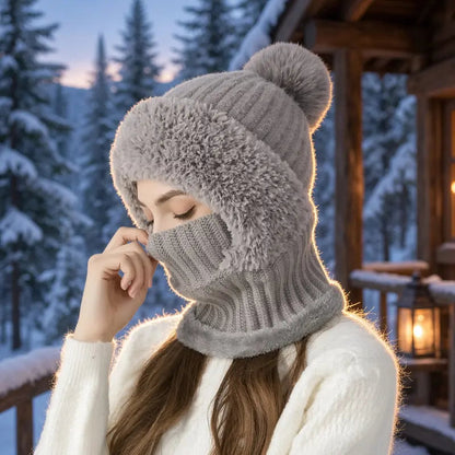 Women’s 3-in-1 Pom-Pom Knit Hood