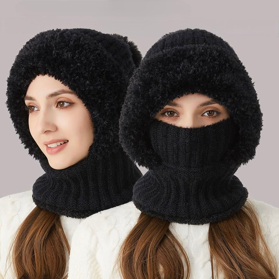 Women’s 3-in-1 Pom-Pom Knit Hood