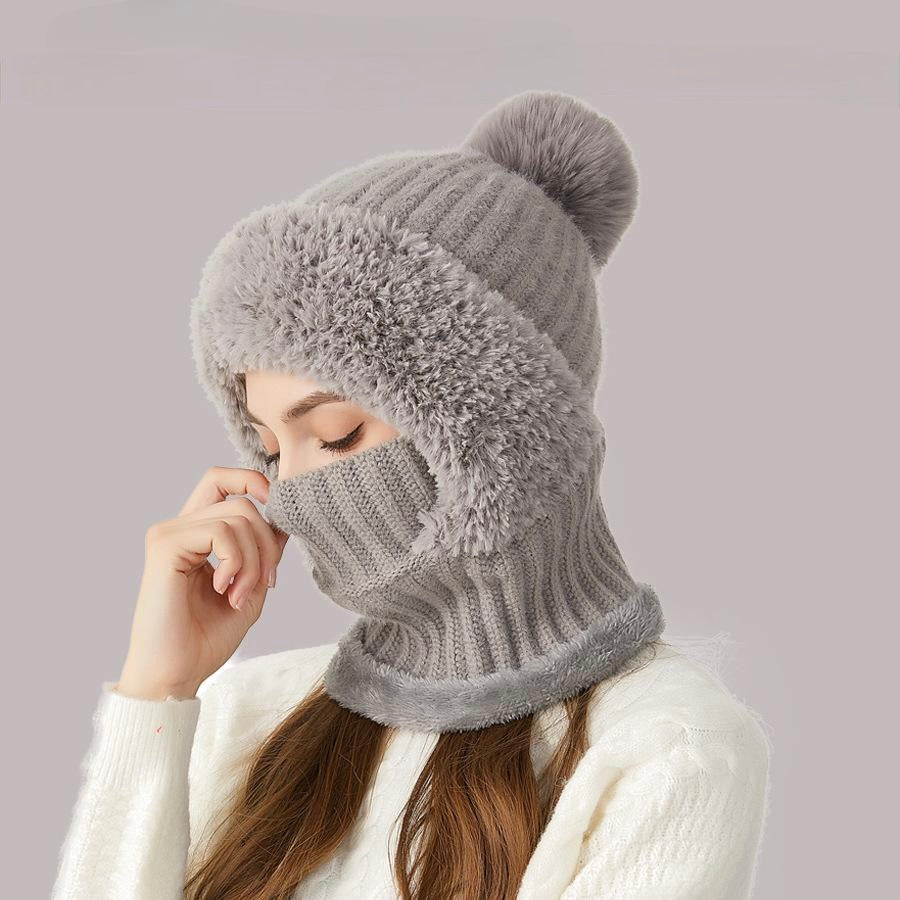Women’s 3-in-1 Pom-Pom Knit Hood