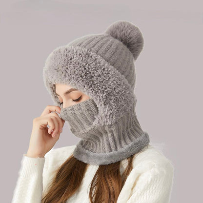 Women’s 3-in-1 Pom-Pom Knit Hood