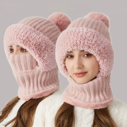 Women’s 3-in-1 Pom-Pom Knit Hood